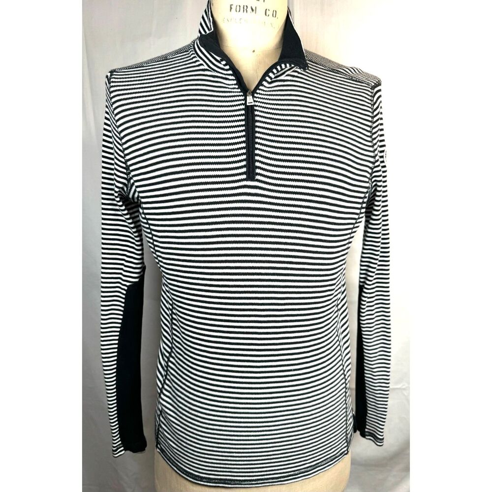 Ralph Lauren Active 1/4 zip Striped Textured Pullover Top Size XL